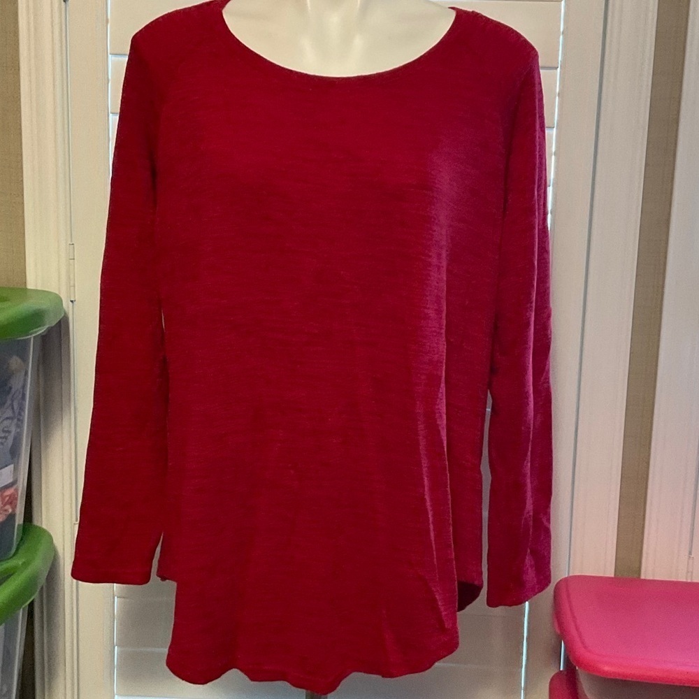 Leo Rosi Vibrant Red Long Sleeve Top
